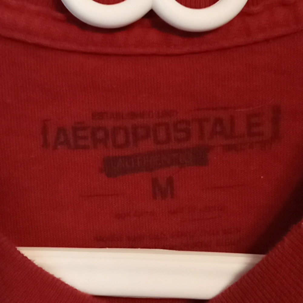 Aeropostale Red "87" Graphic Tee – Soft & Comfy Cotton - Picture 3 of 4